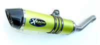 Scarico moto alluminio giallo