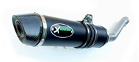 Scarico moto alluminio nero