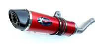 Scarico moto alluminio rosso